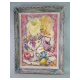 Signed Irene Jungwirth oil painting on board