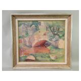 Signed Michael Baxte oil on canvas