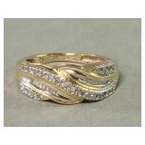 14k gold and diamond ring