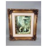 Vintage print on canvas