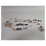Group of vintage cufflinks and tie clips