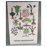 Serigraph poster print "Herbarium Latinus,