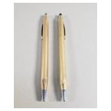 Pair of 1/20 14K gold filled Cross ballpoint pens
