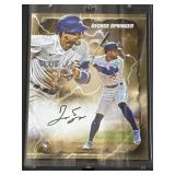 George Springer signed jumbo card