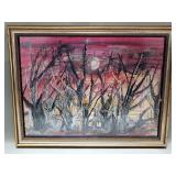 Signed Pieter Sohl mixed media painting