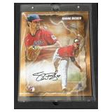 Shane Bieber signed jumbo card