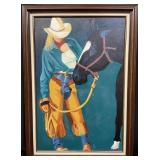 Framed, signed oil on canvas painting