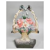 Vintage cast iron floral door stop