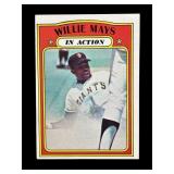 1972 Topps Willie Mays In Action baseball card