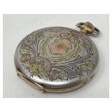 Vintage silver & gold filled pocket watch case