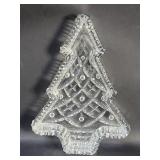 Waterford crystal Christmas tree form trinket dish