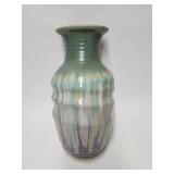 Vintage handmade pottery vase signed