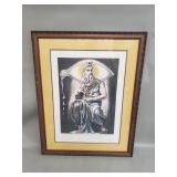 Signed Salvador Dali engraving