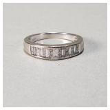 14k white gold and diamond ring