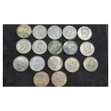 17 1965-1969 Kennedy silver-clad half-dollar