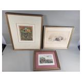 Bundle of vintage etchings