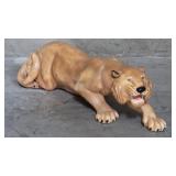 Vintage ceramic lion statue