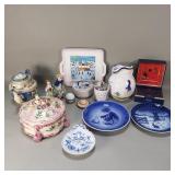 Group of porcelain and ceramics, teapot,