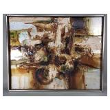 Signed J. Gerard Singh mixed media painting on