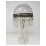Vintage American brilliant cut glass mushroom lamp