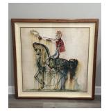 Framed Salvador Daliï¿½ "The Trojan Horse" litho