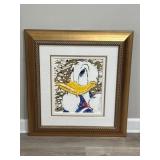 Framed David Willardson signed Donald duck print