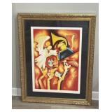 Framed Alexandra Nechita signed lithograph