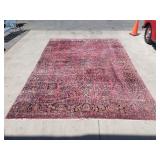 Large vintage handmade rug
