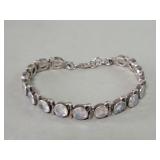 Sterling silver and moonstone bracelet
