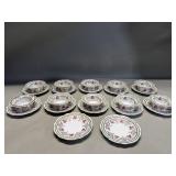 Group of Imperial crown china porcelain cups and