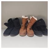 Group of winter shearling lined boots
