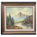 Vintage framed, signed oil on canvas painting