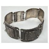 Vintage Peruvian sterling silver panel link