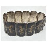 Vintage Siam Sterling silver link bracelet