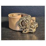 1971 Buxton Lion & Lamb buckle & suede belt