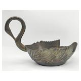 Vintage India Brass for Enesco swan-form trinket