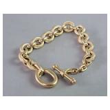 14k gold bracelet with toggle clasp
