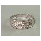 14k gold and diamond ring