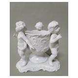 Vintage porcelain figural cherub planter