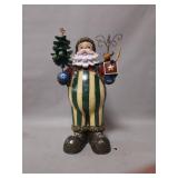 Metal and wood Santa statue