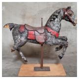 Antique hand carved carousel horse
