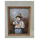 Signed J. Sloan oil painting on board