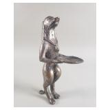 Vintage brass dog butler figurine