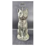 Vintage brass cat figure door stop