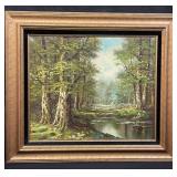 Vintage framed, signed oil on canvas painting