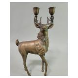 Vintage brass deer figure candelabra