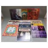 Group of vintage LP records, ELO, Carole King, etc