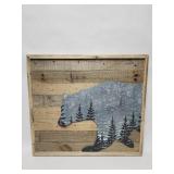 Grizzly bear rustic wall decor