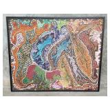 Signed Harry Zolotow mixed textured oil on canvas