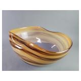 Hand blown studio art glass vase